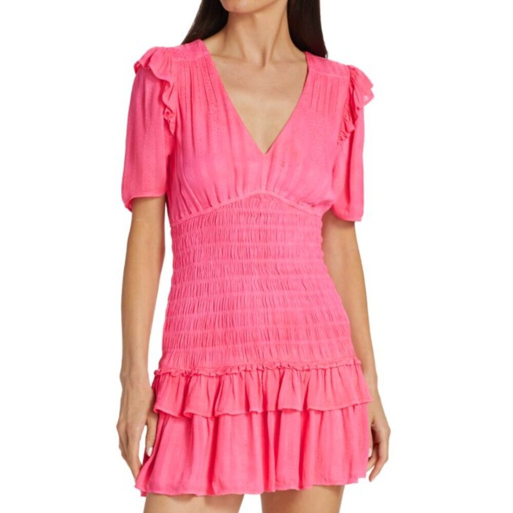 LOVESHACKFANCY Coquette Girly Size‎ Large Rena Smocked Minidress
